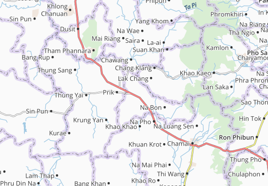Karte Stadtplan Thung Song