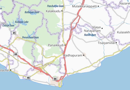 Karte Stadtplan Panaikkudi