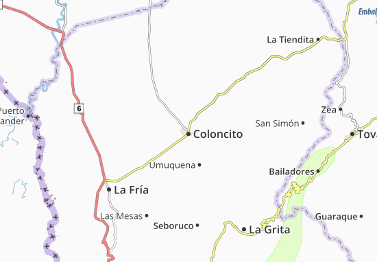 Kaart Plattegrond Coloncito