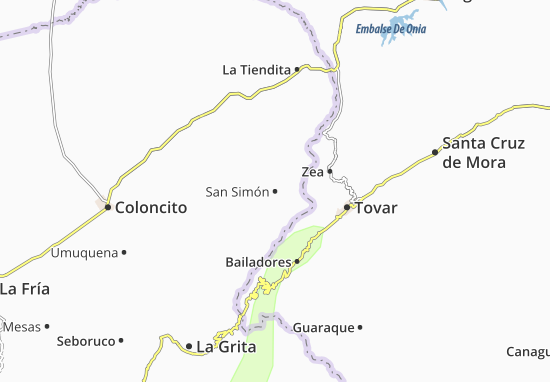 Kaart Plattegrond San Simón