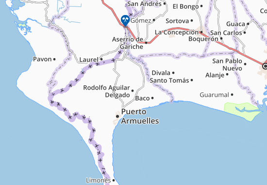 Karte Stadtplan Rodolfo Aguilar Delgado