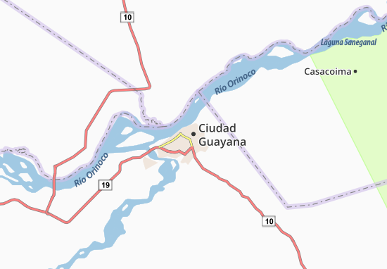 Kaart Plattegrond Ciudad Guayana