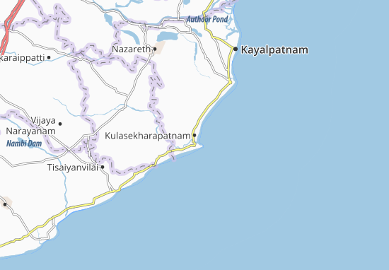 Kaart Plattegrond Kulasekharapatnam
