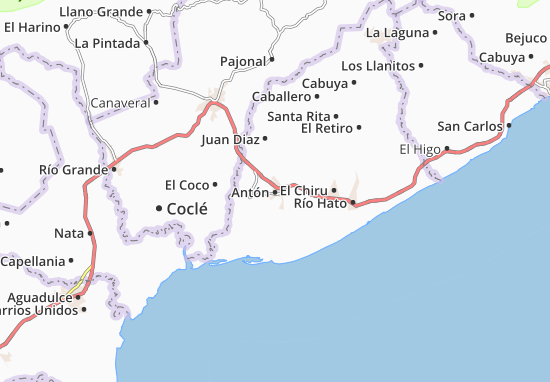 Kaart Plattegrond Antón