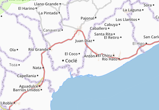 Karte Stadtplan El Coco