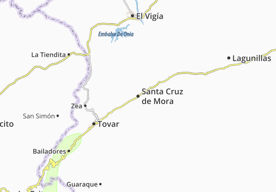 Karte Stadtplan Santa Cruz de Mora