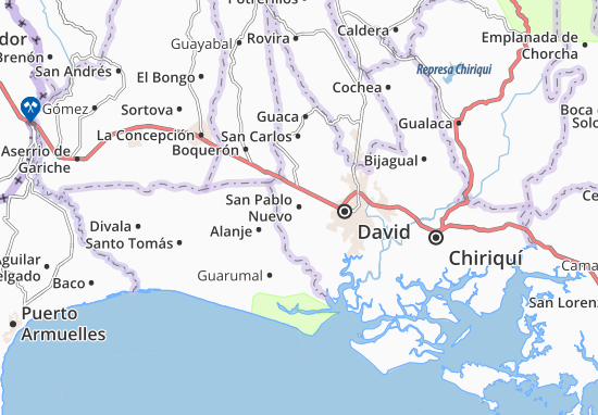 San Pablo Nuevo Map