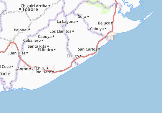 Karte Stadtplan El Higo
