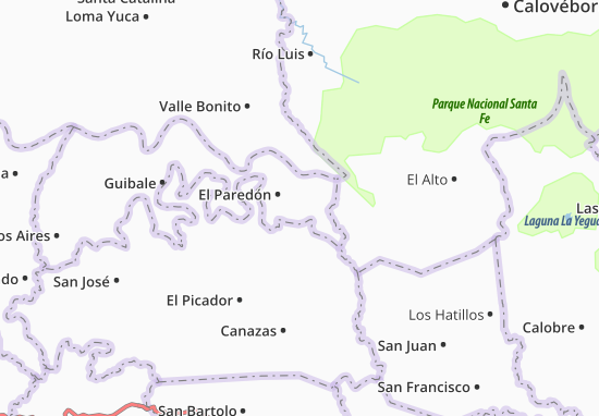 Kaart Plattegrond El Paredón