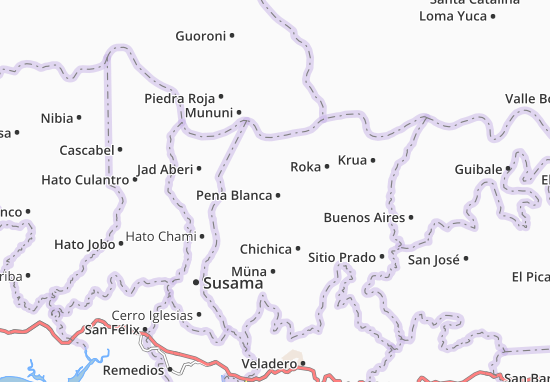 Kaart Plattegrond Pena Blanca