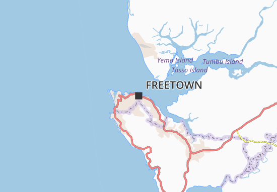 Karte Stadtplan Freetown