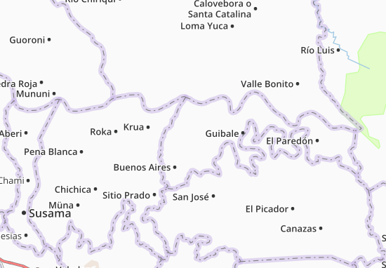 Kaart Plattegrond Agua de Salud