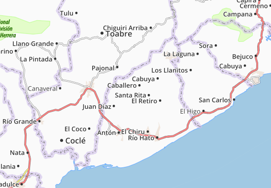 Karte Stadtplan Caballero