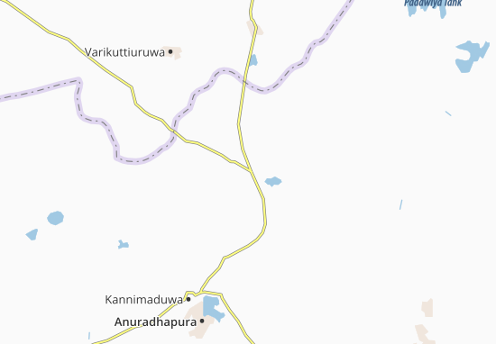 Kaart Plattegrond Medavachchiya