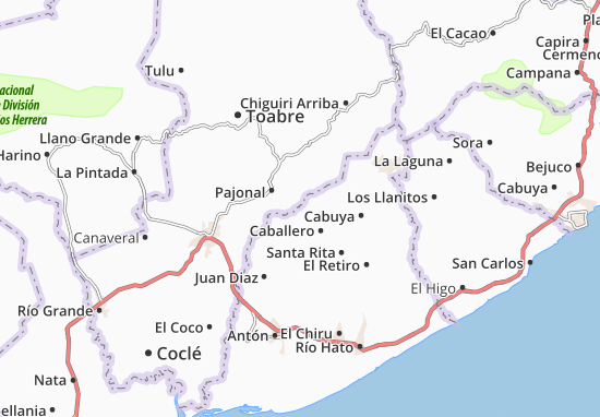 Karte Stadtplan San Juan de Dios