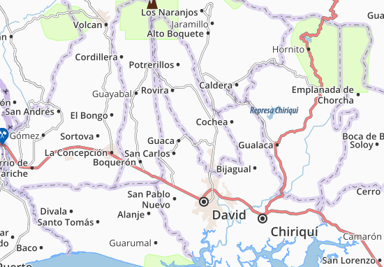 Karte Stadtplan Tinajas