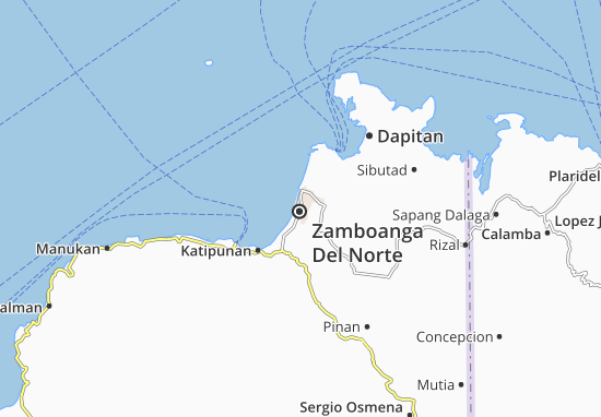 Karte Stadtplan Zamboanga Del Norte