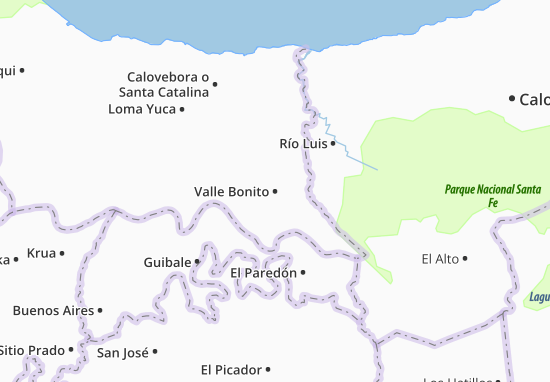 Karte Stadtplan Valle Bonito