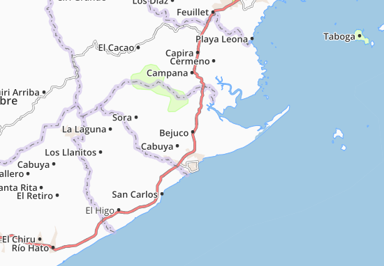 Karte Stadtplan Bejuco