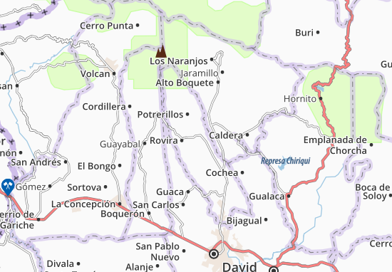 Karte Stadtplan Potrerillos Abajo