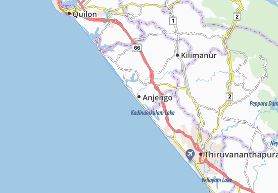 Anjengo Map