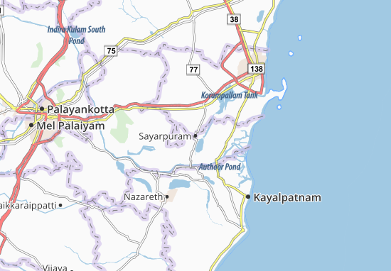Kaart Plattegrond Sayarpuram