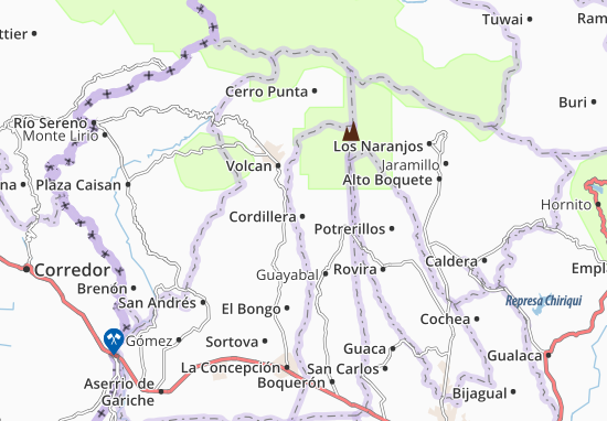 Karte Stadtplan Cordillera