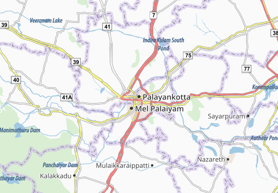 Kaart Plattegrond Palayankotta