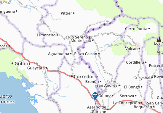 Canas Gordas Map