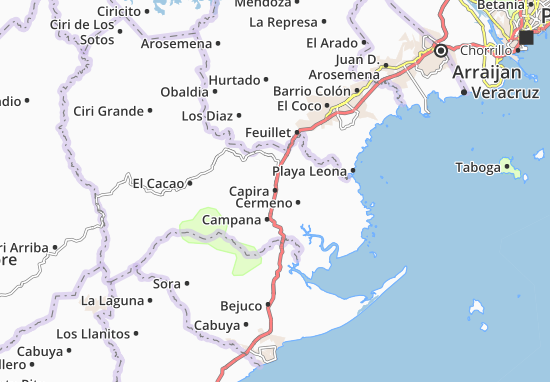 Karte Stadtplan Capira
