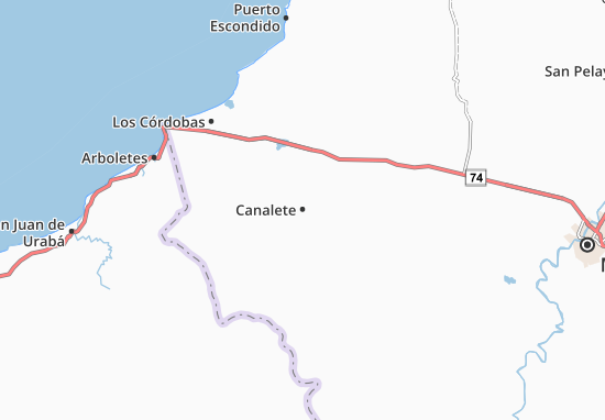 Mapa Canalete