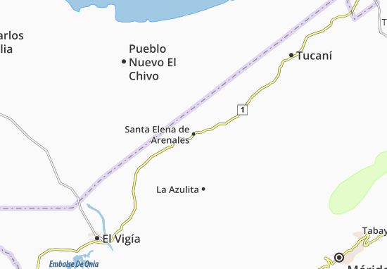 Karte Stadtplan Santa Elena de Arenales