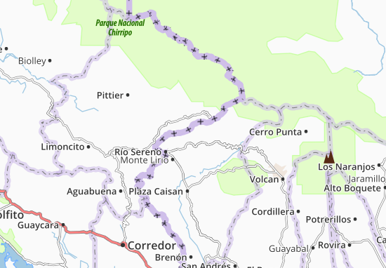 Kaart Plattegrond Río Sereno