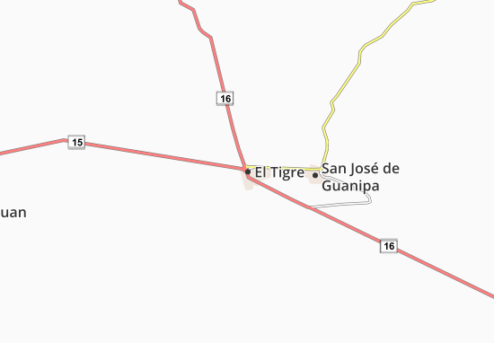 Kaart Plattegrond El Tigre