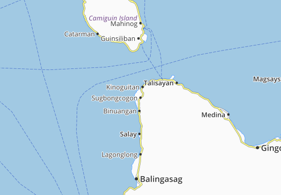 Karte Stadtplan Sugbongcogon