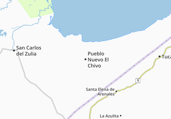 Karte Stadtplan Pueblo Nuevo El Chivo