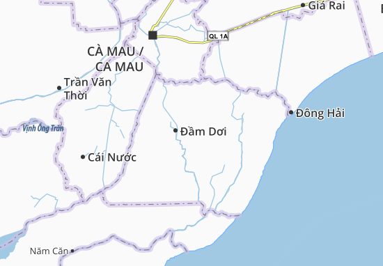 Kaart Plattegrond Tạ An Khương Nam