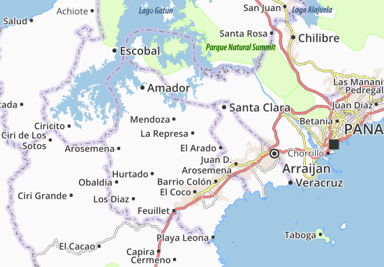 Karte Stadtplan La Represa