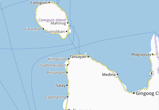 Karte Stadtplan Balingoan