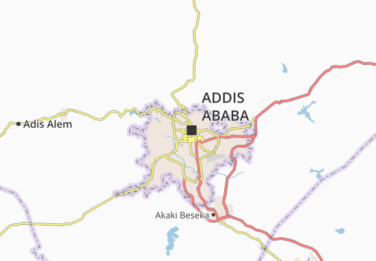 Karte Stadtplan Addis Ketema Zone 1