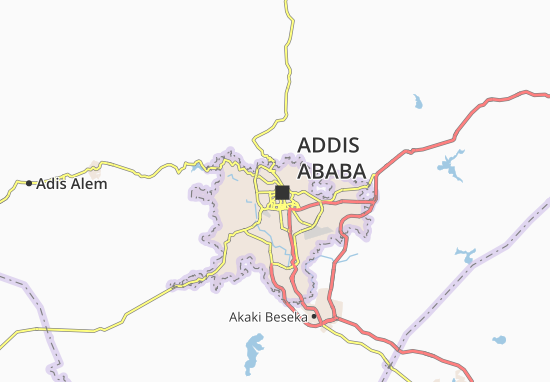 Karte Stadtplan Addis Ketema Zone 13