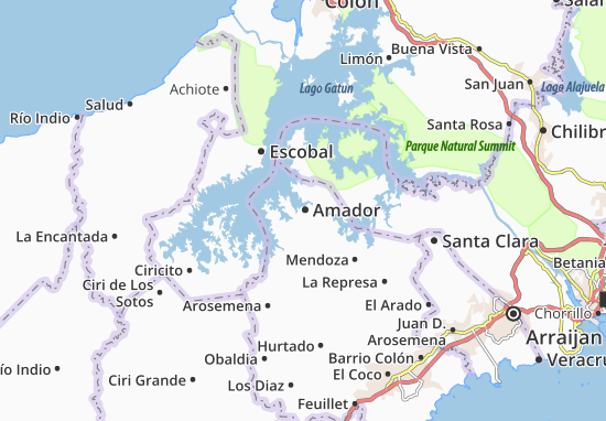 Karte Stadtplan Amador