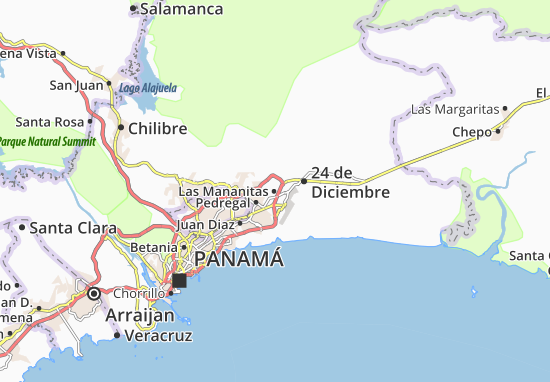 Karte Stadtplan Las Mananitas