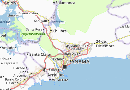 Karte Stadtplan Las Cumbres