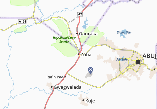 Karte Stadtplan Zuba