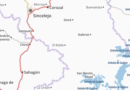 Karte Stadtplan El Roble