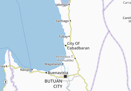 City Of Cabadbaran Map