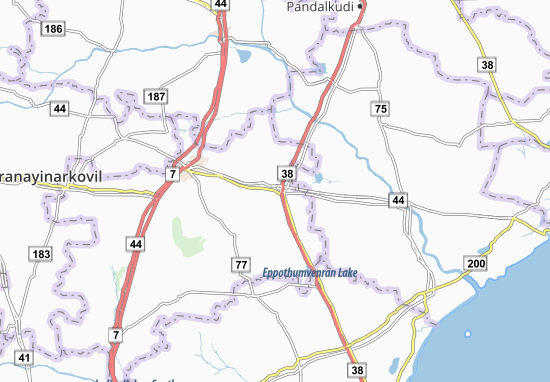 Karte Stadtplan Ettaiyapuram