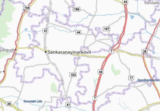 Karte Stadtplan Kalugumalai