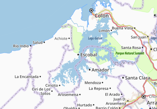 Karte Stadtplan Escobal